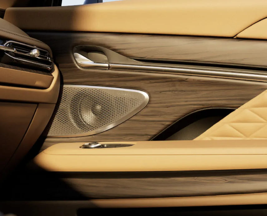 <p>Sound seeping from every corner. The world’s first super tourer has the option of a sound system like no other. 15 speakers and 1170 watts wrap you in symphony. DB12 Volante’s Bowers &amp; Wilkins system, with QuantumLogic immersion™ technology is hand tuned to duet alongside every swatch of your interiors. Letting every beat bounce from the materials lining your cabin.</p>
