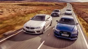 BMW M5, Mercedes E63 S, Porsche Panamera Turbo y Audi RS6… disimula