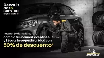 Llévate el segundo neumático Michelin con 50% de descuento