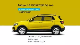 Nuevo T-Cross 1.0 TSI 70 kW (95 CV) 5 vel.