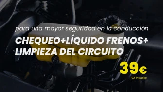 Precio cerrado chequeo + líquido de frenos + limpieza circuito