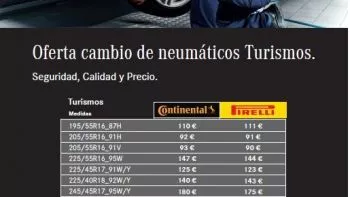 Que nada te frene este verano. Oferta de cambio de neumáticos en turismos