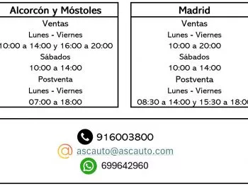 Nuevos horarios Ascauto 2025