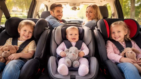 Coches ISOFIX con 3 asientos traseros seguros