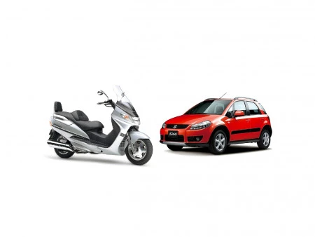 SUZUKI SX4 y BURGMAN 400: Rompieron todos lo moldes