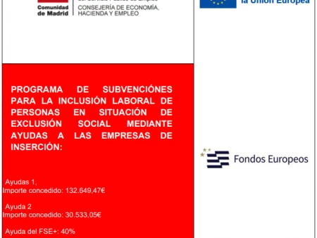 Uzipen beneficiaria de las ayudas de la Comunidad de Madrid para empresas de inserción 2025