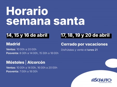 Horarios Especiales de Semana Santa en Ascauto