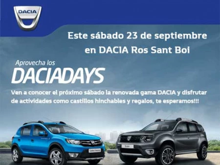 Este sábado 23, fiesta DACIADays apta para tod@s!!!