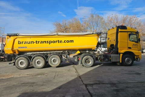 Mercedes-Benz Arocs 1853 HAD LS + BAÑERA SCHMITZ SKI 24 SL 7.2 AMARILLO