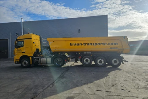 Mercedes-Benz Arocs 1853 HAD LS + BAÑERA SCHMITZ SKI 24 SL 7.2 AMARILLO