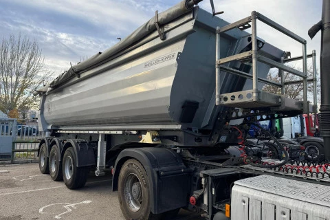 Mercedes-Benz Arocs 1953 HAD + BAÑERA MEILLER KIPPER 3 ejes KISA 3 MPH44/N PLATA