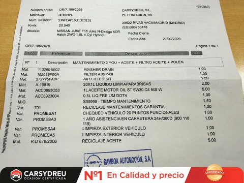 Nissan juke 1.6 Hybrid 105kW (145CV) N-Connecta