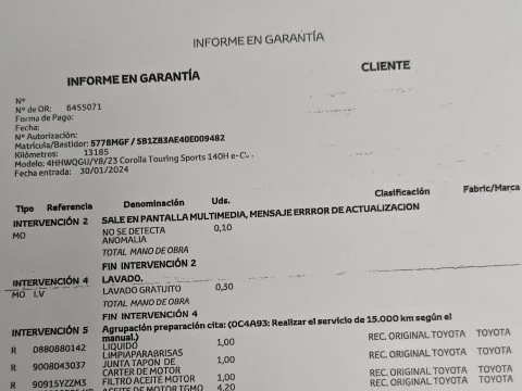 Toyota Corolla 140H Style Touring Sport