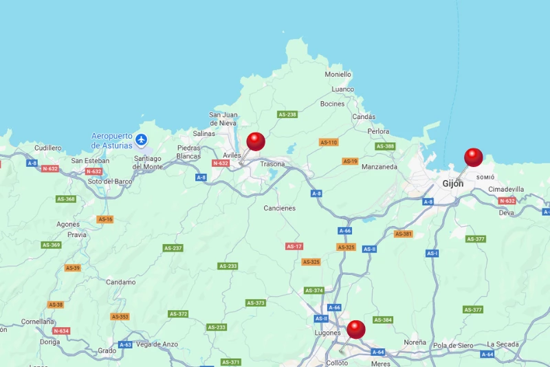 Mapa Principado de Asturias