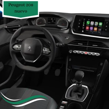 Interior de un coche Peugeot 208 nuevo