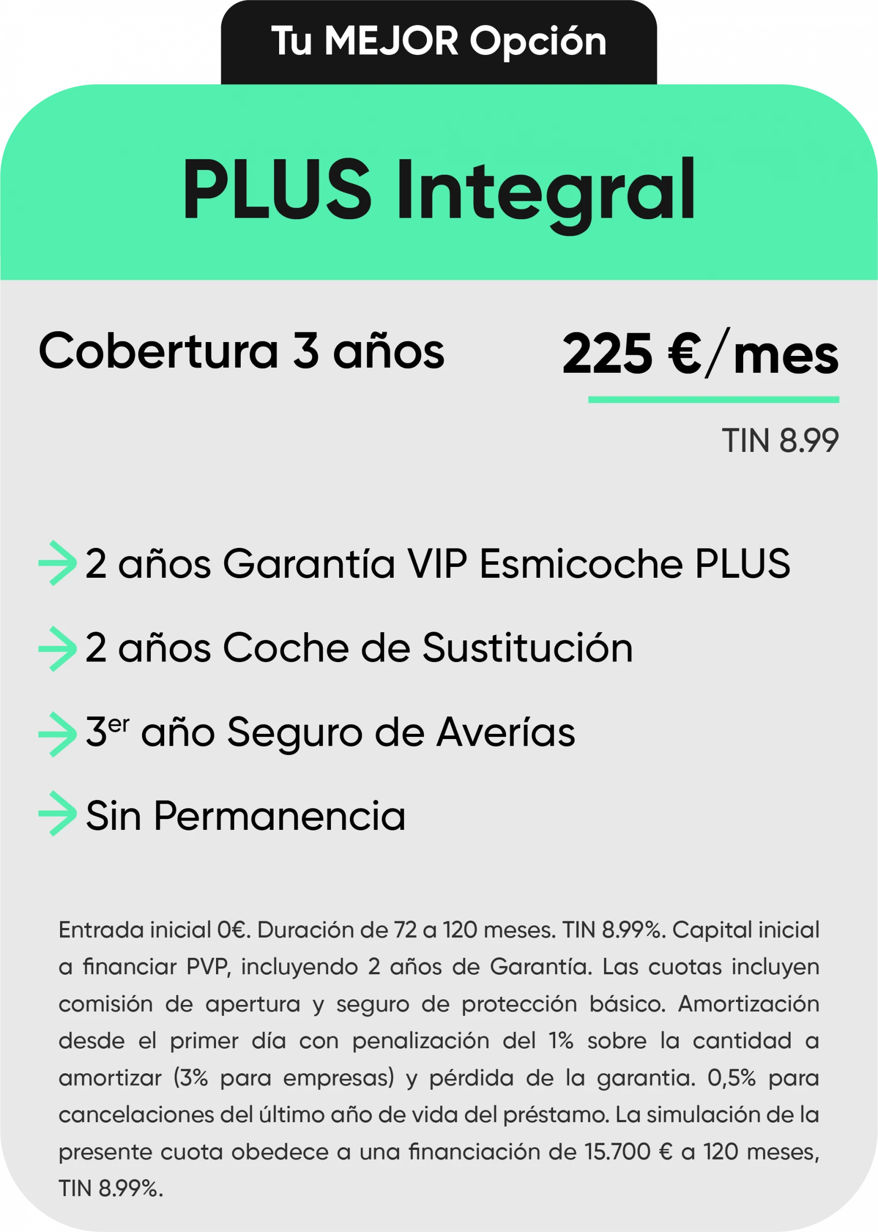 Plan de Financiación PLUS Integral Esmicoche.com