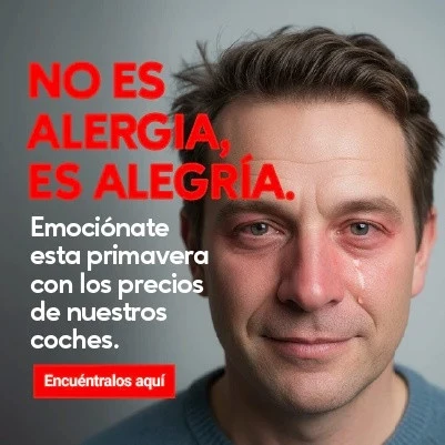 No es alergia , es alegría. Emociónate esta primavera con los precios de nuestros coches.