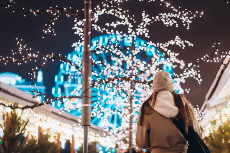 Decoración navideña en la ciudad