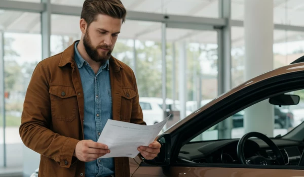 Hombre leyendo informe de Carfax