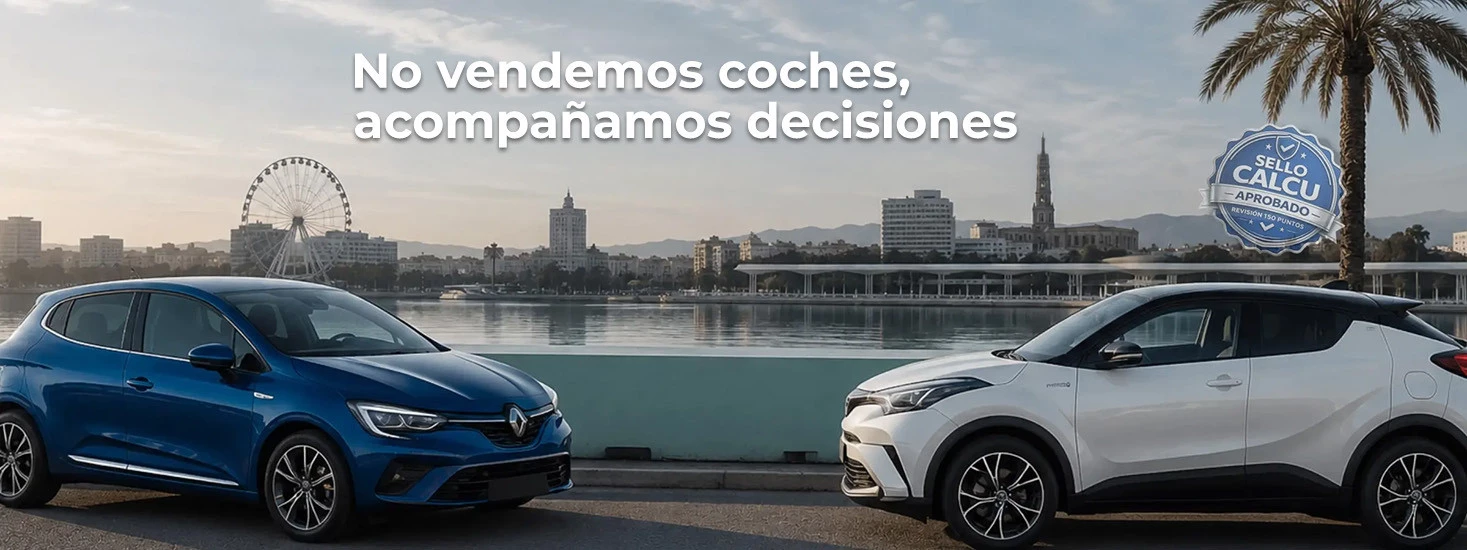 Exposición de Automóviles CALCU en Málaga con el lema: No vendemos coches, acompañamos decisiones